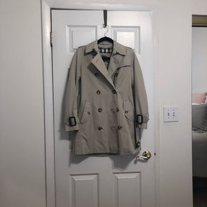 Burberry trench.